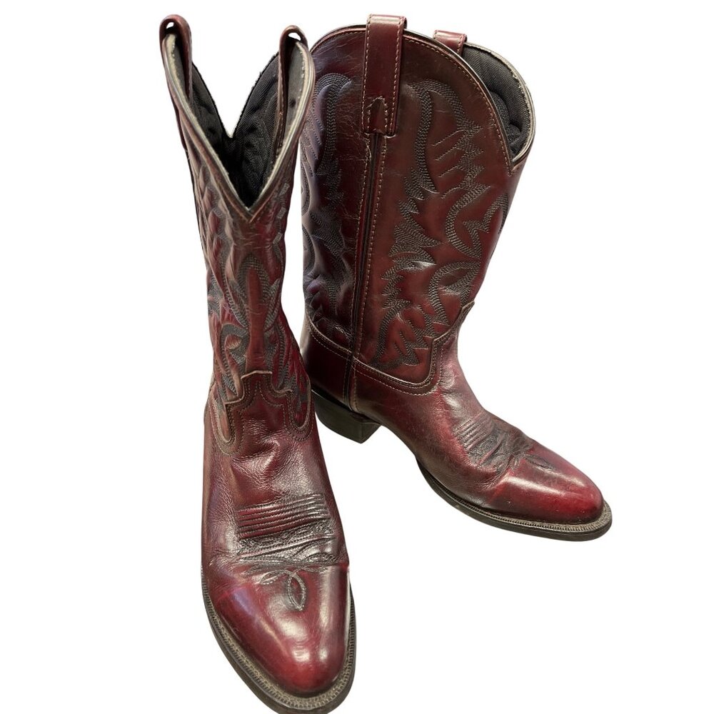 Laredo mens brown leather western mid calf boots sz 9.5D SKU 9947 - Picture 15 of 15